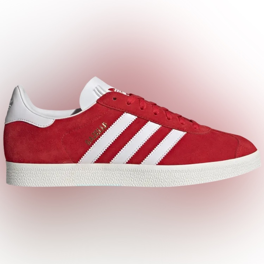 Adidas Gazelle Red and White Sneakers
